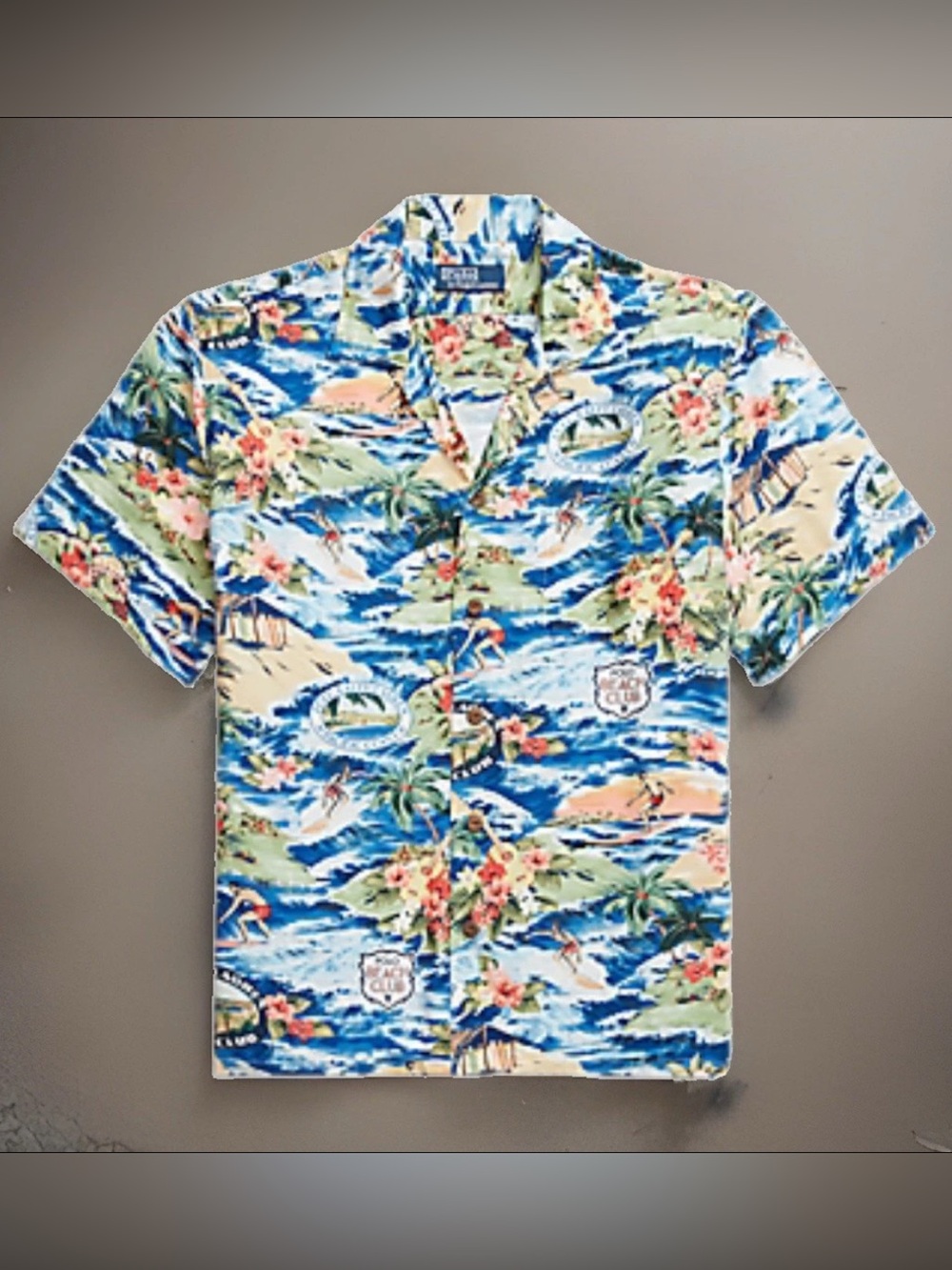 Polo Ralph Lauren Beach Club Pacific Coast Print Camp Shirt